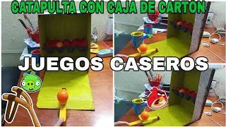 JUGUETES REUTILIZABLES CON CAJA DE ZAPATOS CATAPULTA CASERA