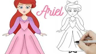 💗 かわいいアリエル姫の描き方