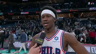 VJ Edgecombe talks OT win vs. Grizzlies & says he's excited for 2026 | NBA on ESPN