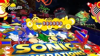Sonic Generations - Casino Night Act 1 Score Of 999999 Points Ending Full Video