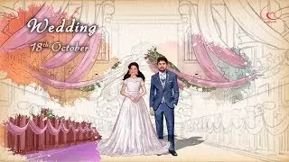Christian wedding Whiteboard Caricature