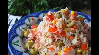 ensalada de arroz fácil y fresca