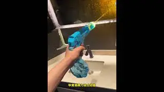 Electric desert water gun is so fun, electric water gun, water play toy, boys' happiness, water