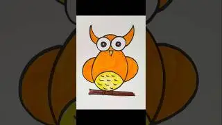 Easy drawing ideas for kids- owl drawing #shorts #youtubeshorts