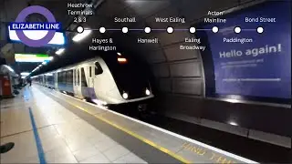 Elizabeth Line | Heathrow Terminals 2 & 3 To Bond Street | TRAIN JOURNEY
