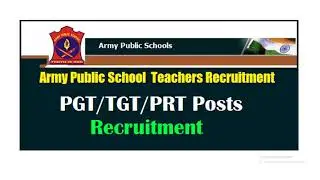 Army School AWES TGT PGT PRT Online Form 2020