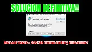 SOLUTION TO ALL MICROSOFT VISUAL C++ 2022 X 86 MINIMUM RUNTIME ERRORS WITHOUT PROGRAMS!