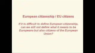Engin Isin on European Citizenship/EU Citizens