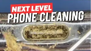 Super Dirty Phone Cleaning. Satisfying Phone Cleaning Under The Microscope.