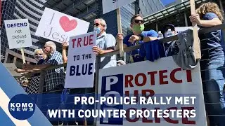 Pro-police rally met with counter protesters