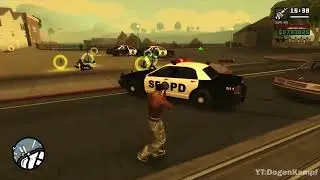 GTA San Andreas - Pier 69 Massacre and shootout + Wanted Level 6 Escape