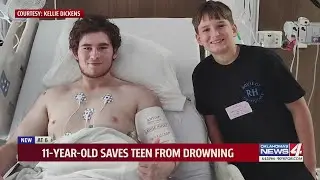 11-year-old saves teen from drowning