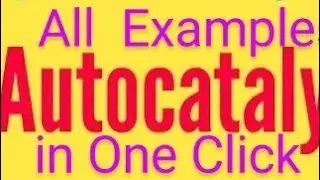 #AUTOCATALYSIS REACTIONS