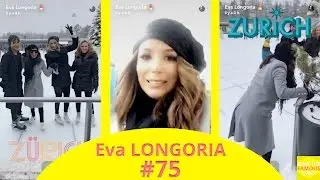 Eva Longoria ice skating in Zurich (Switzerland) - snapchat