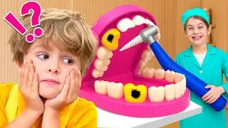 Eva and New Cardboard Hospital Adventure for kids