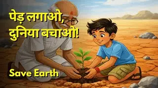 पेड़ लगाओ, दुनिया बचाओ! | Save Earth | Hindi Kids Story | Moral Stories | Bedtime Story #viral #ai 