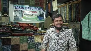 Craft Bazaar 2023 by NIFT Jodhpur - Dabu Block Printing by Mohd. Yaseen