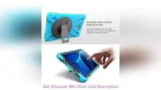 Review Armor Coque For Samsung Galaxy Tab A A6 10.1 SM-T580 T585 Hand Strap 360 Rotation Stand Case