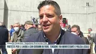 PROTESTE PER IL LAVORO A SAN GIOVANNI IN FIORE . TENSIONE TRA MANIFESTANTI E POLIZIA LOCALE