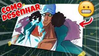 como desenhar o Aokiji Kuzan de One Piece passo a passo #1