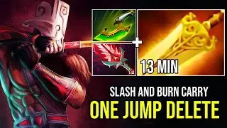 Juggernaut Radiance Build Slash and Burn Carry - Max Attack Speed One Jump Delete Rampage! | Dota 2