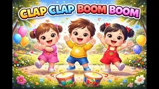 Clap Clap Boom Boom 🎵 | Kids Action Dance Song | Fun Chant Toddlers | English | Español | Português