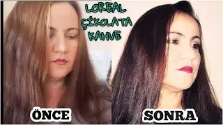 EVDE ÇİKOLATA KAHVE SAÇ BOYAMA | DİP BOYASI YAPMA