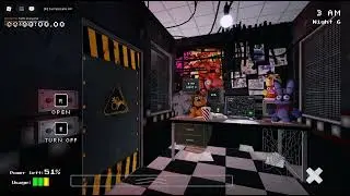 Playing fnaf 1 night 6 in roblox game name (fnaf coop)