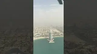 Dubai Al Arab 7-star hotel top aerial view #Shorts