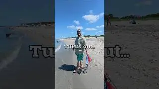 Solved all of our beach problems with just a scoop and a screen. Shark Tooth Hunting in Venice FL