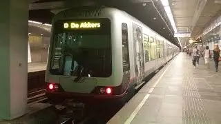 RET Metro 4*Type B (Mid-Life Revisie+Reclame) op station Beurs richting De Akkers