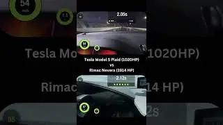 ДРЭГ-РЕЙСИНГ Tesla Model S Plaid 1020 л.с. против Rimac Nevera 1914 л.с.