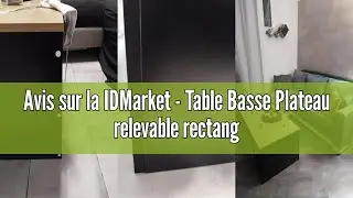 Avis sur la IDMarket - Table Basse Plateau relevable rectangulaire ELEA avec Coffre Bois Noir et fa&ccedil;