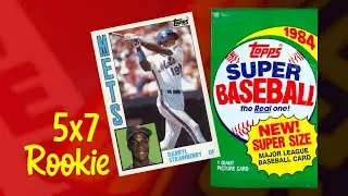 Набор бейсбольных карточек Topps Super 1984 года, большой, 5x7 дюймов.