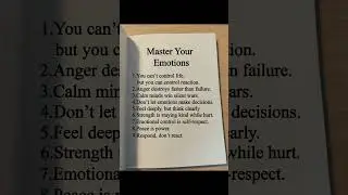 Master Your Emotions #quotes #motivation #life #mindset #lifelessons #shorts