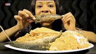 Watch Ebubae Eat Jollof Rice, Coleslaw, MoiMoi, and Spicy Titus Fish -  ASMR | Mukbang (No Talking)