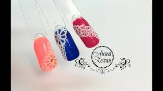 🕸КРУЖЕВНОЙ ДИЗАЙН ПЛАСТИЛИНОМ BLUESKY🕸4D Carving gel🕸ОБЬЕМНАЯ ЛЕПКА ПЛАСТИЛИНОМ НА НОГТЯХ🕸