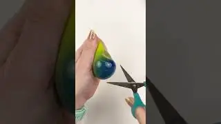 Cutting Open Color Changing Stress Ball! #shorts