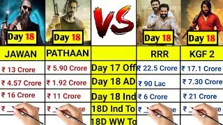 jawan vs pathaan vs rrr vs kgf 2 इन सभी मूवीस में से 18 दिनों में सबसे ज्यादा कमाई किसने।।