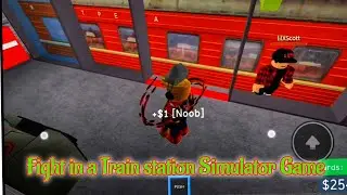 Fight in a Train Station Simulator Game Roblox