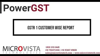 GSTR 1 Customer Wise Report | PowerGST