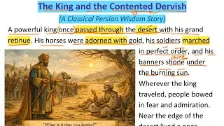 The King and the Contented Dervish | English story reading with bengali translation