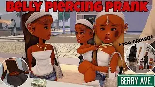 🤡KIDS DID A BELLY PIERCING PRANK! *GHETTO WHOOPING* |Berry Ave Family Roleplay #roblox