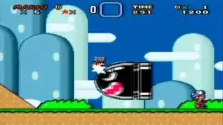 Super Mario World with Sonic the Hedgehog sound effects.