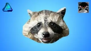 Affinity Designer - Low Poly Raccoon [Timelapse]