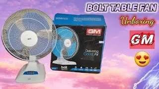 GM Bolt Table Fan Unboxing || Unboxing + Review || 400mm Sweep || High Speed Table Fan😍😍
