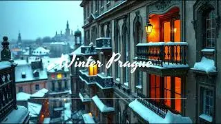 Winter Jazz Playlist | Prague Winter Stillness, soft vintage jazz in snowy streets