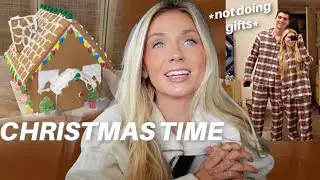 christmas time vlog // gingerbread houses, matching pjs, skipping gifts???
