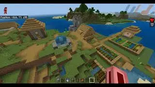 Rare seed with an enchanted golden apple and dungeon in a village.