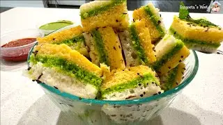 Instant Sandwich Khaman Dhokla Recipe 